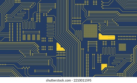 Circuit board technology pattern. Electronics background. Vector circuit board illustration.