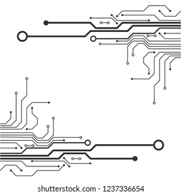 Circuit Board. Technology scheme. Design element. Technology background. Vector Illustration. 