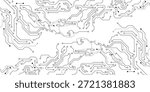 Circuit board technology texture on white background. Electronic elements and futuristic computer design. Suitable for web and banner template. Vector illustration
