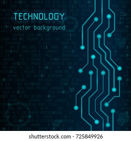 Circuit board. Technology vector background. Abstract futuristic illustration. Hi-tech digital concept.