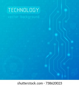 Circuit board. Technology vector background. Abstract futuristic illustration. Hi-tech digital concept.