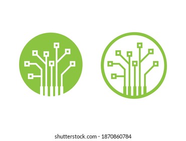 Circuit board, technology vector icon. Web site design, logo, app. Computer, network, communication, tech icon. Vector stock illustration.