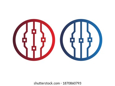 Circuit board, technology vector icon. Web site design, logo, app. Computer, network, communication, tech icon. Vector stock illustration.