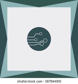 Circuit board, technology  Vector Icon.