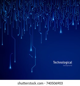 Circuit board texture. Abstract technological vector background
