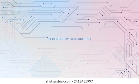 Circuit board texture background. High technology, digital connection, communication and science concept design. Vector illustration.