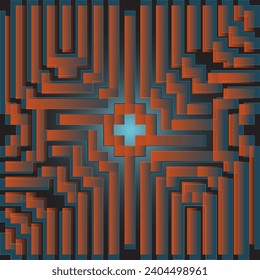 Circuit Board texture Background, like maze, seamless pattern