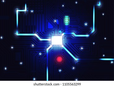 Circuit board texture background, technology concept vector illustration