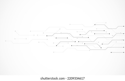 Circuit board texture with communication technology concept. Creative vector illustration