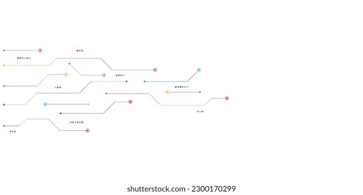 Circuit board texture with communication technology concept. Creative vector illustration