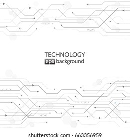 Circuit Board Texture On The White Background. Abstract Digital Modern Concept Style. High Tech Vector Illustration