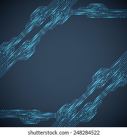 Circuit board texture. Technology background. EPS10 vector