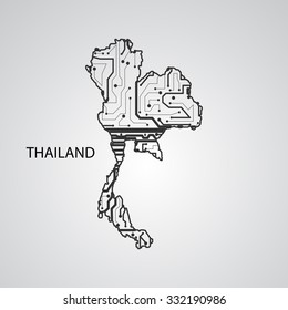 Circuit board Thailand eps 10, vector elegant illustration
