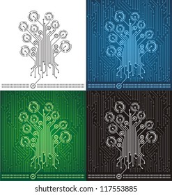 Circuit board tree background