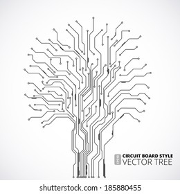 Circuit board tree background