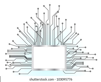 circuit board tree background Vector