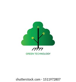 Circuit board tree shaped , technology vector icon. For your web site design, logo, app, UI. Vector illustration