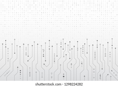  Schalttafel mit verschiedenen technischen Elementen. Vektorgrafik.Hightech-futuristische Hintergrundtextur.