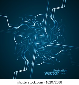 Circuit board vector background, abstract technology illustration eps10