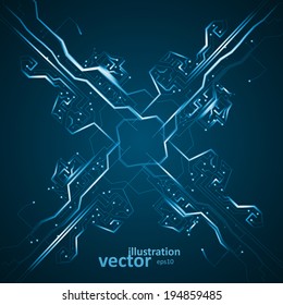Circuit board vector background, abstract technology illustration eps10