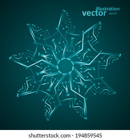 Circuit board vector background, abstract technology illustration eps10