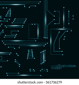 Circuit board vector background, abstract technology illustration eps10