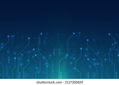 Circuit board vector background. Electronic computer hardware technology. Motherboard