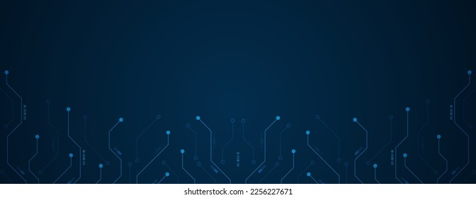 Circuit board vector background. Electronic computer hardware technology. Motherboard - Shutterstock ID 2256227671