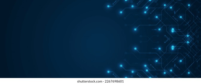 Fondo vectorial de la placa de circuito. Tecnología electrónica de hardware informático. Placa base