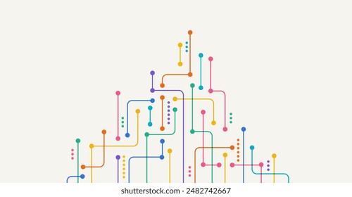 Circuit board vector background. Electronic computer hardware technology. Motherboard