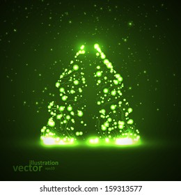 Circuit board vector background, technology illustration, christmas tree eps10