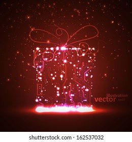 Circuit board vector background, technology illustration, christmas gift eps10