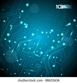 circuit board vector background, technology illustration eps10