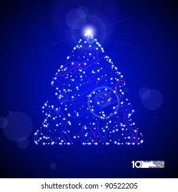 circuit board vector background, technology illustration, christmas tree eps10