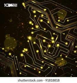 circuit board vector background, technology illustration eps10