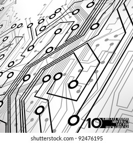 Circuit board vector background, technology illustration eps10