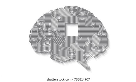 circuit board vector brain