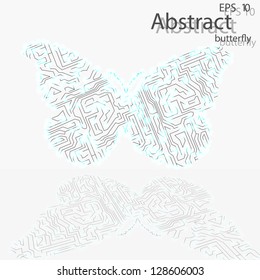 Circuit board vector butterfly