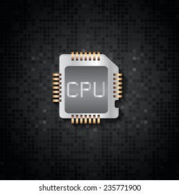 circuit board vector dark black color background, technology illustration. cpu. 