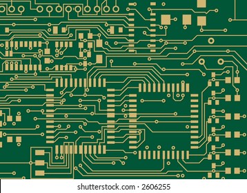 Circuit Board, vector file, change the colors as you like