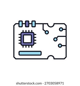Circuit Board Vector icon stock illustration