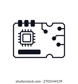 Circuit Board Vector icon stock illustration