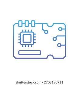 Circuit Board Vector icon stock illustration