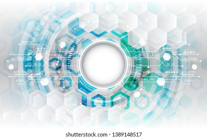 Circuit board vector illustration. Abstract futuristic technological background with various technology elements. Hi-tech global communication.