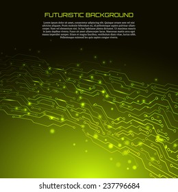 Circuit board vector illustration. Futuristic background.