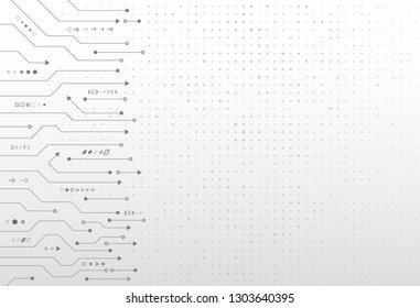 Circuit board vector illustration. High-tech technology background texture.