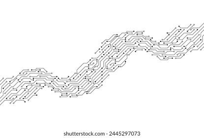 Circuit board vector illustration. High-tech technology background