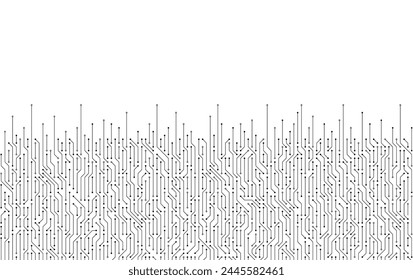 Circuit board vector illustration. High-tech technology background