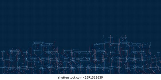 Circuit board vector illustration. High-tech technology background