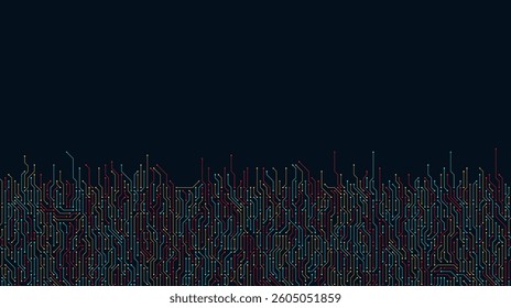 Circuit board vector illustration. High-tech technology background